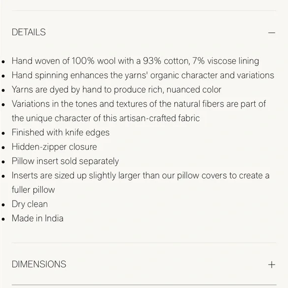 RH Sabi Handwoven Pillow Covers 24X24 (quantity 2) - Picture 4 of 7